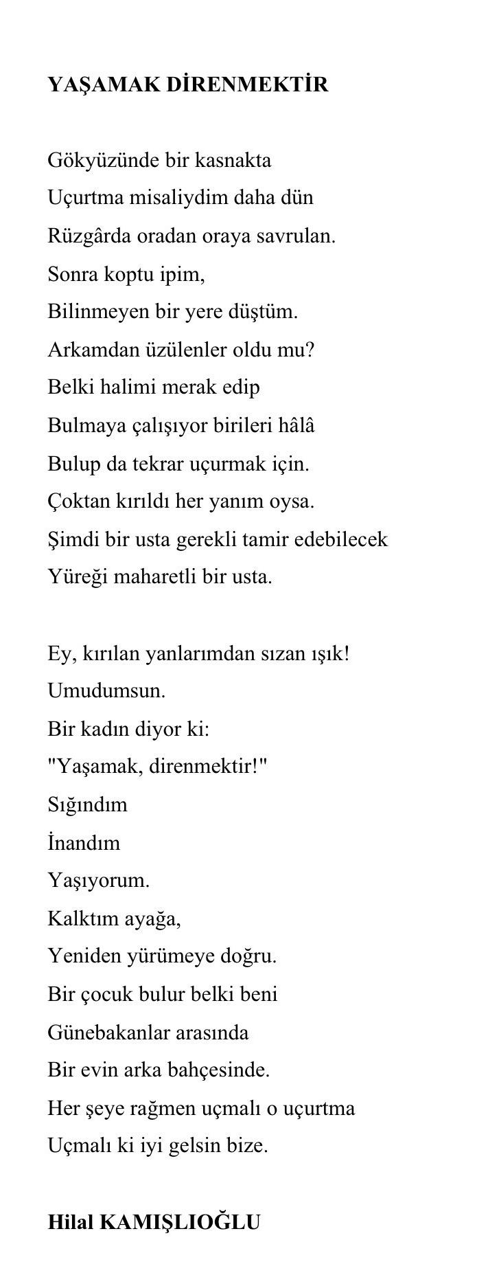 Yaşamak Direnmektir